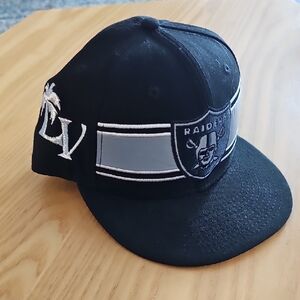 Black Raiders Cap with Silver Logo